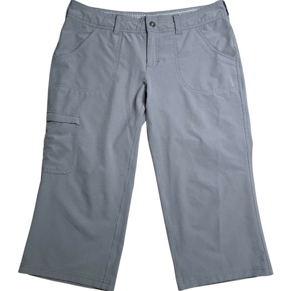 The North Face Pants - The North Face Hiking Pants Womens 10 Gray Recycled Material Outdoors Crop Capri